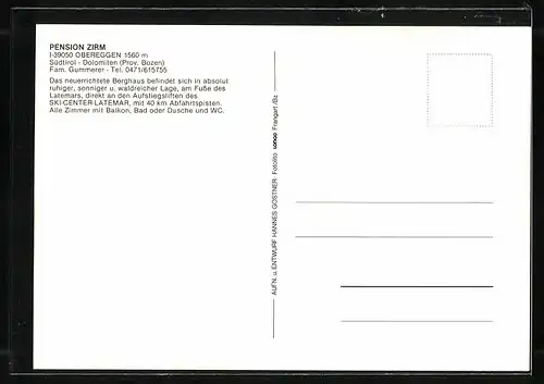 AK Obereggen, Pension Zirm in drei Ansichten