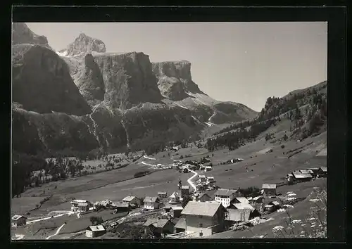 AK Kolfuschg - Gadertal, Totalansicht aus der Vogelschau