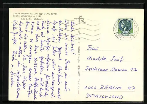 AK Corvara, Garni Monti Pallidi