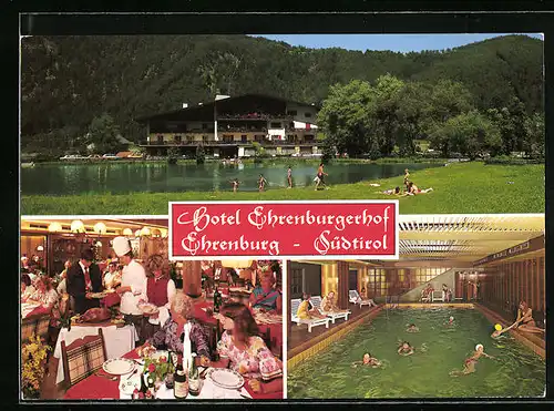 AK Kiens-Ehrenburg, Hotel Lido Ehrenburgerhof in drei Ansichten