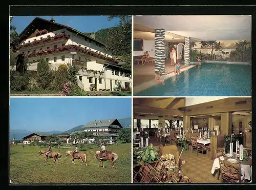 AK Terenten im Pustertal, Hotel-Restaurant Wiedenhofer in vier Ansichten