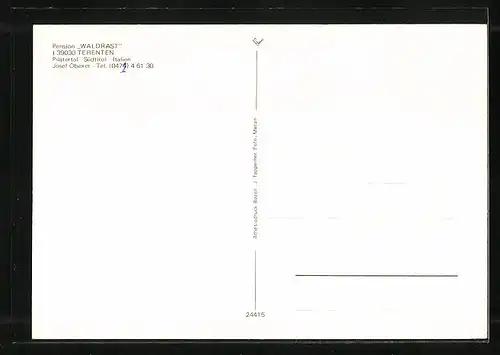 AK Terenten im Pustertal, Pension Waldrast in drei Ansichten mit Ortsansicht