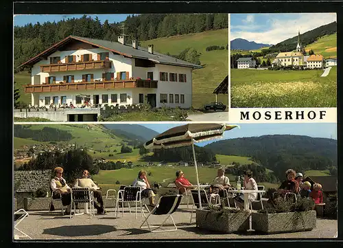 AK Terenten im Pustertal, Pension Moserhof in drei Ansichten