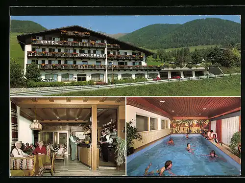 AK Terenten im Pustertal, Hotel-Pensione Tirolerhof in drei Ansichten