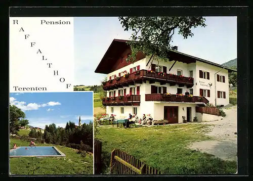 AK Terenten im Pustertal, Pension Raffalthof mit Schwimmbad