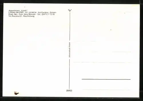 AK St. Ulrich im Grödental, Appartement Lastei
