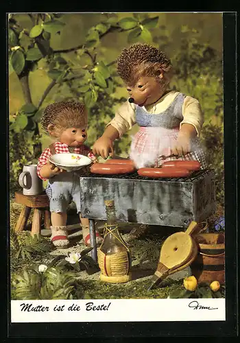 AK Mutter ist die Beste! - Mecki grillt Würstchen