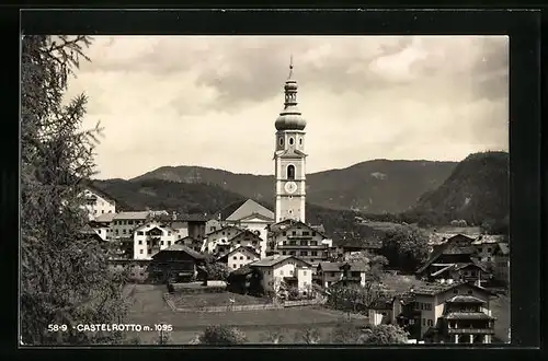 AK Castelrotto, Ortsansicht mit Kirche