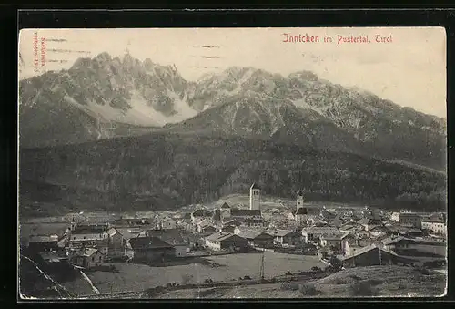 AK Innichen im Pustertal, Totalansicht aus der Vogelschau