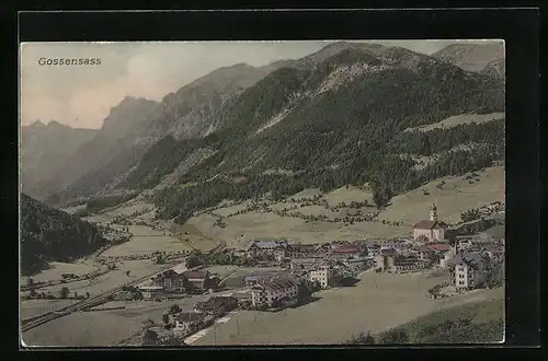 AK Gossensass, Totalansicht aus der Vogelschau