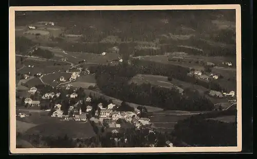 AK Klobenstein am Ritten, Totalansicht aus der Vogelschau