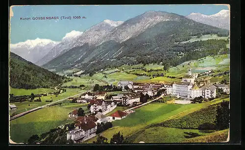 AK Gossensass, Totalansicht aus der Vogelschau