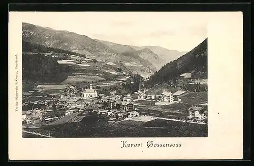 AK Gossensass, Panorama aus der Vogelschau