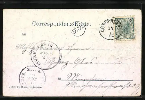 AK Gossensass (Brennerbahn), Ortsansicht aus der Vogelschau