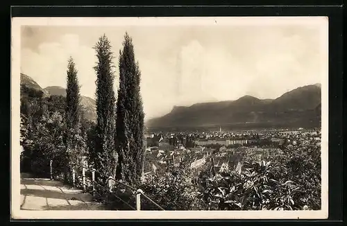 AK Merano, Panorama aus der Vogelschau