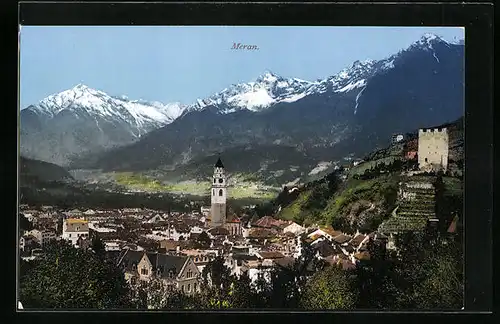 AK Meran, Gesamtansicht aus der Vogelschau