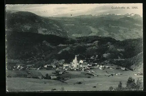 AK Castelrotto, Totalansicht aus der Vogelschau