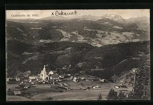 AK Castelrotto, Totalansicht aus der Vogelschau