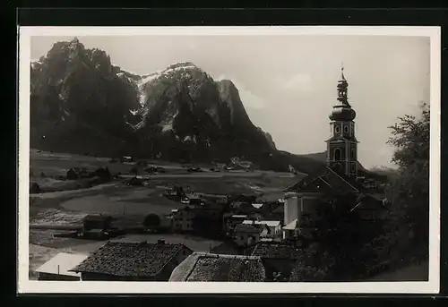 AK Castelrotto, Gesamtansicht aus der Vogelschau