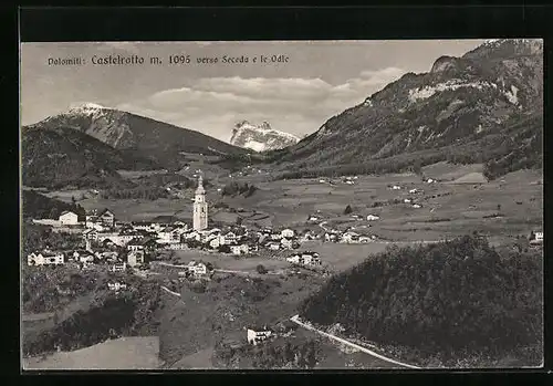 AK Castelrotto, Totalansicht verso Seceda e le Odle