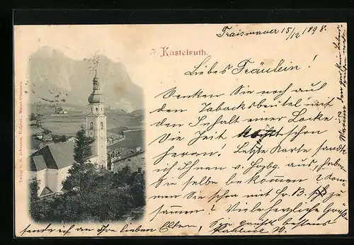 AK Kastelruth, Blick zur Kirche