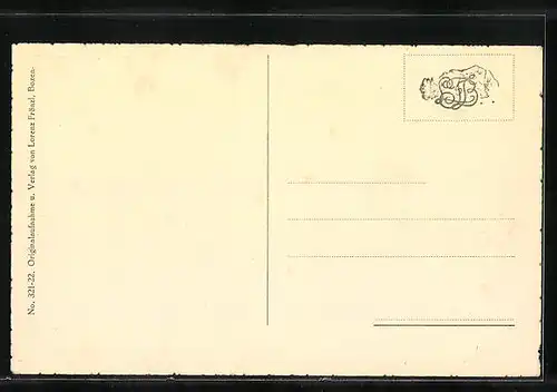 AK Kastelruth, Totalansicht mit Rittner Horn