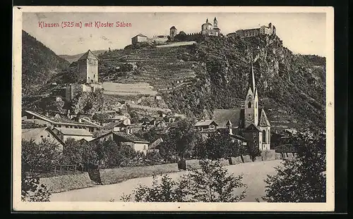 AK Klausen, Ortsansicht mit Kloster Säben