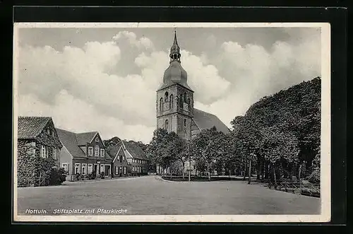 AK Nottuln, Stiftsplatz mit Pfarrkirche