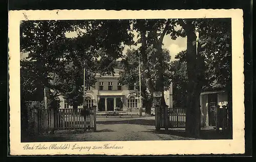 AK Bad Sülze (Mecklenburg), Eingang zum Kurhaus