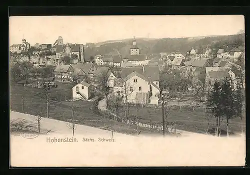 AK Hohenstein i. sächs. Schweiz, Ortsansicht aus der Vogelschau