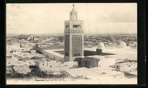 AK Tunis, Panorama pris de Dar-El-Bey
