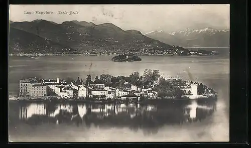 AK Isola Bella, Blick zur Insel im Lago Maggiore