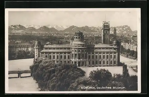 AK München, Deutsches Museum aus der Vogelschau