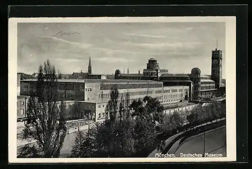 AK München, Deutsches Museum aus der Vogelschau