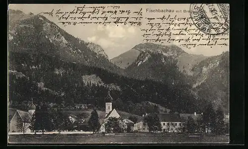 AK Fischbachau, Ortsansicht mit Breitenstein