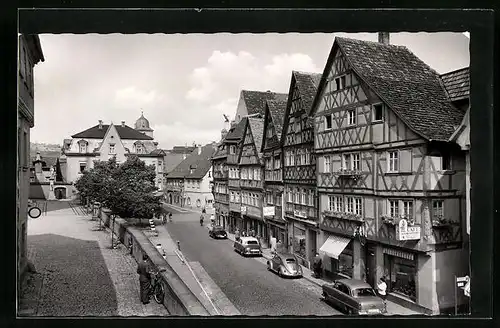 AK Ochsenfurt am Main, Alte Fachwerkhäuser in der Hauptstrasse