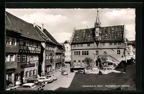 AK Ochsenfurt am Main, Marktplatz mit Rathaus