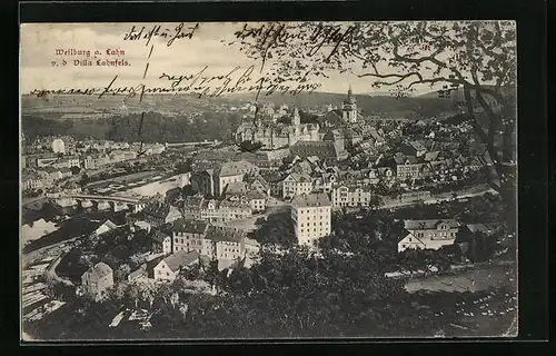 AK Weilburg a. Lahn, Ortsansicht von der Villa Lahnfels gesehen
