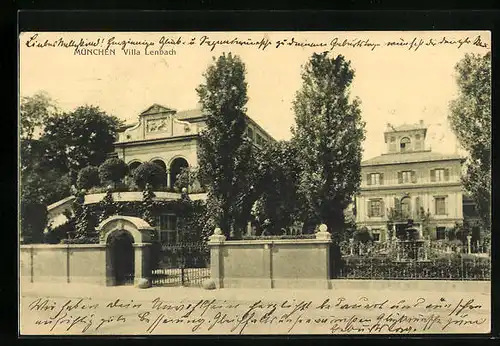 AK München, Villa Lenbach