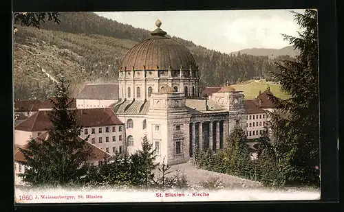 AK St. Blasien, Blick zur Kirche