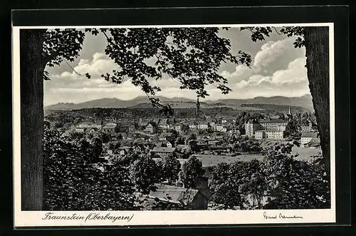 AK Traunstein (Oberbayern), Totalansicht aus der Vogelschau