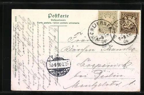 AK Schliersee, Gesamtansicht aus der Vogelschau