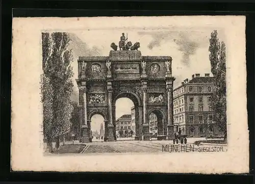 Künstler-AK München, Siegestor
