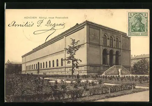 AK München, Königl. neue Pinakothek