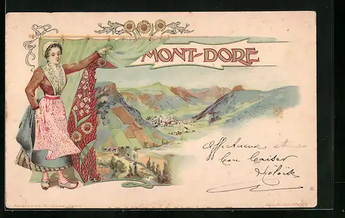 Künstler-AK Mont-Dore, Panorama