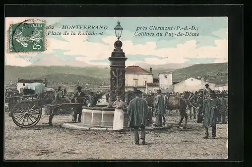 AK Montferrand, Place de la Rodade et Collines du Puy-de-Dôme