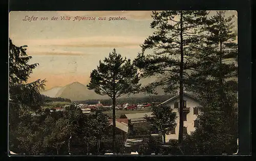 AK Lofer, Teilansicht von der Villa Alpenrose aus gesehen