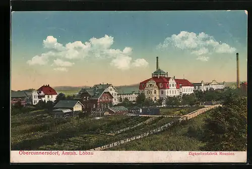 AK Obercunnersdorf, Zigarettenfabrik Reunion