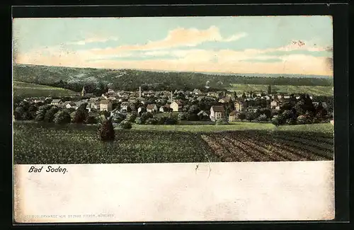 AK Bad Soden, Gesamtansicht aus der Vogelschau