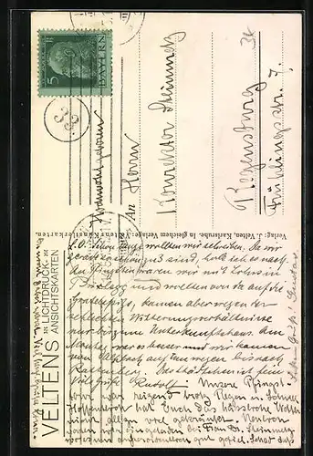 AK München, Rathaus und Frauenkirche